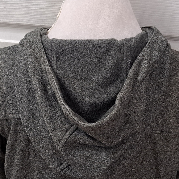 Columbia Grey Heather Assymetrical Zip Up Hoodie Size L - Picture 4 of 10